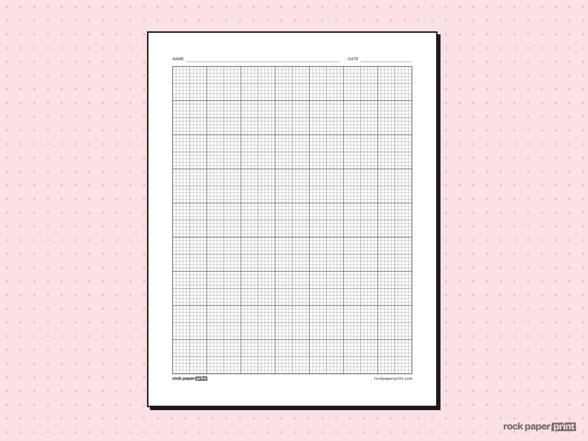 1/10 Inch Graph Paper (10 Squares per Inch), black lines, printable PDF preview