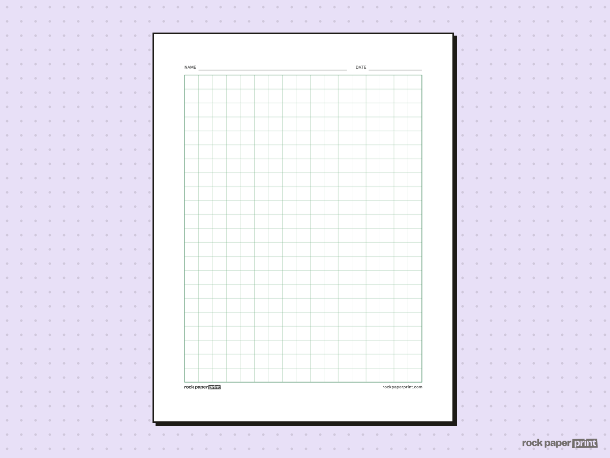 1 cm Graph Paper, green lines, printable PDF preview