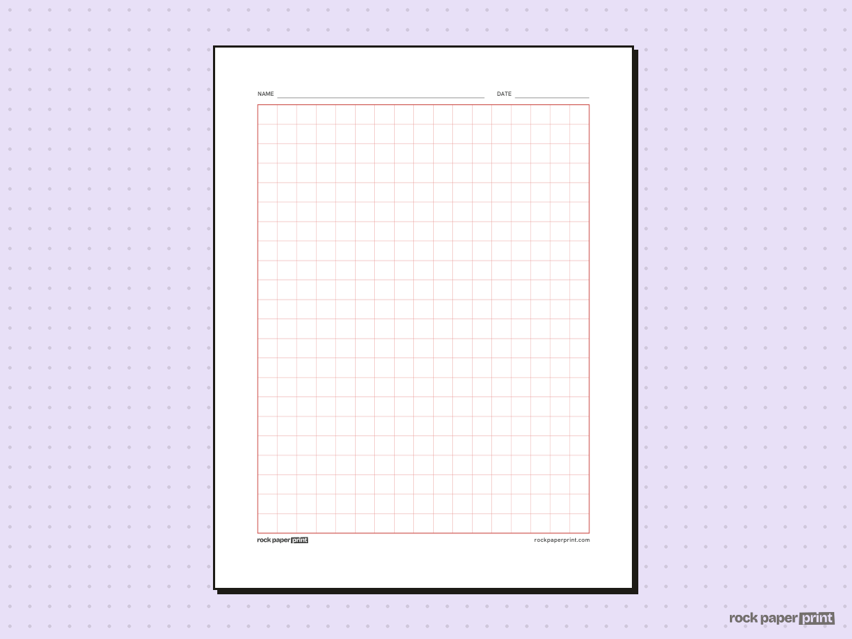 1 cm Graph Paper, red lines, printable PDF preview