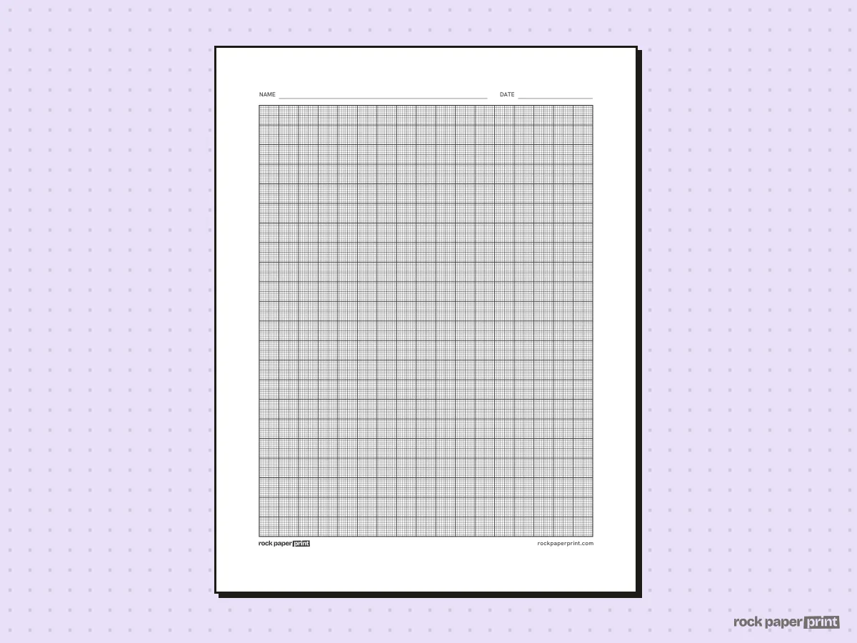 1 mm Graph Paper (Millimeter), black lines, printable PDF preview
