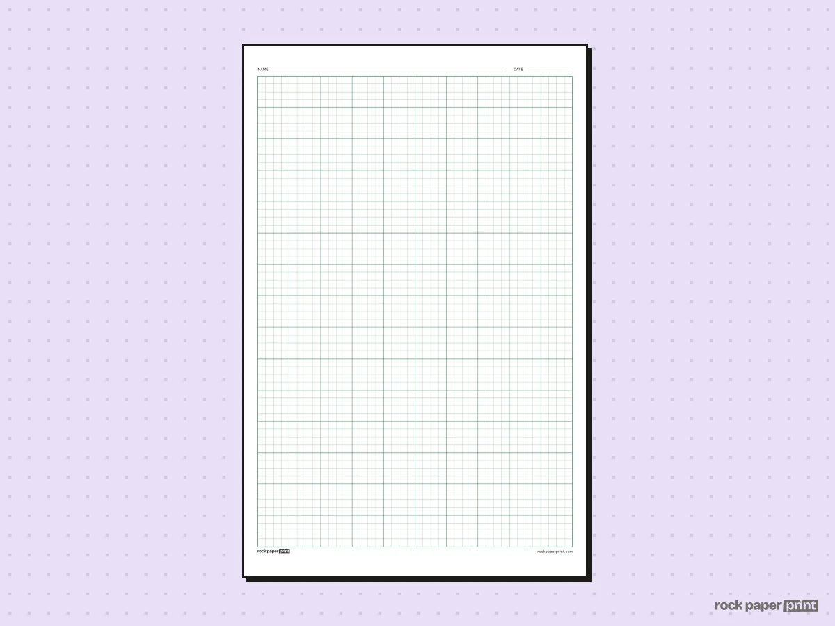 11x17 Graph Paper, green lines, printable PDF preview