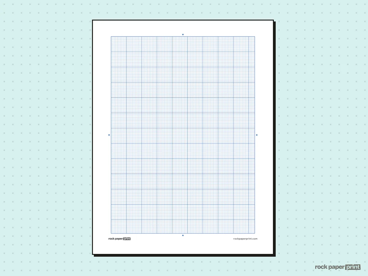 14 Count Cross Stitch Graph Paper, blue lines, printable PDF preview
