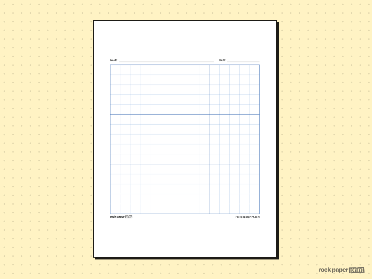 15x15 Grid, blue lines, printable PDF preview