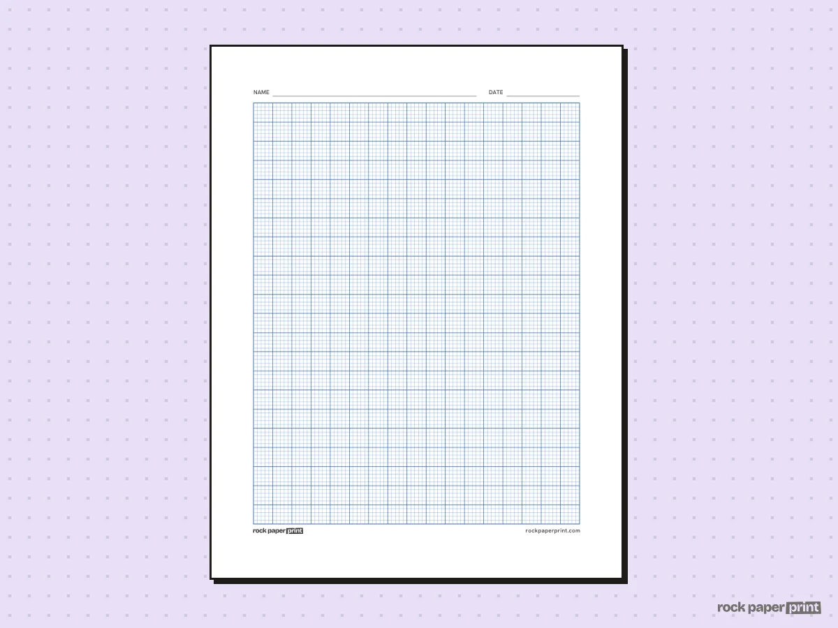 2 mm Graph Paper, blue lines, printable PDF preview