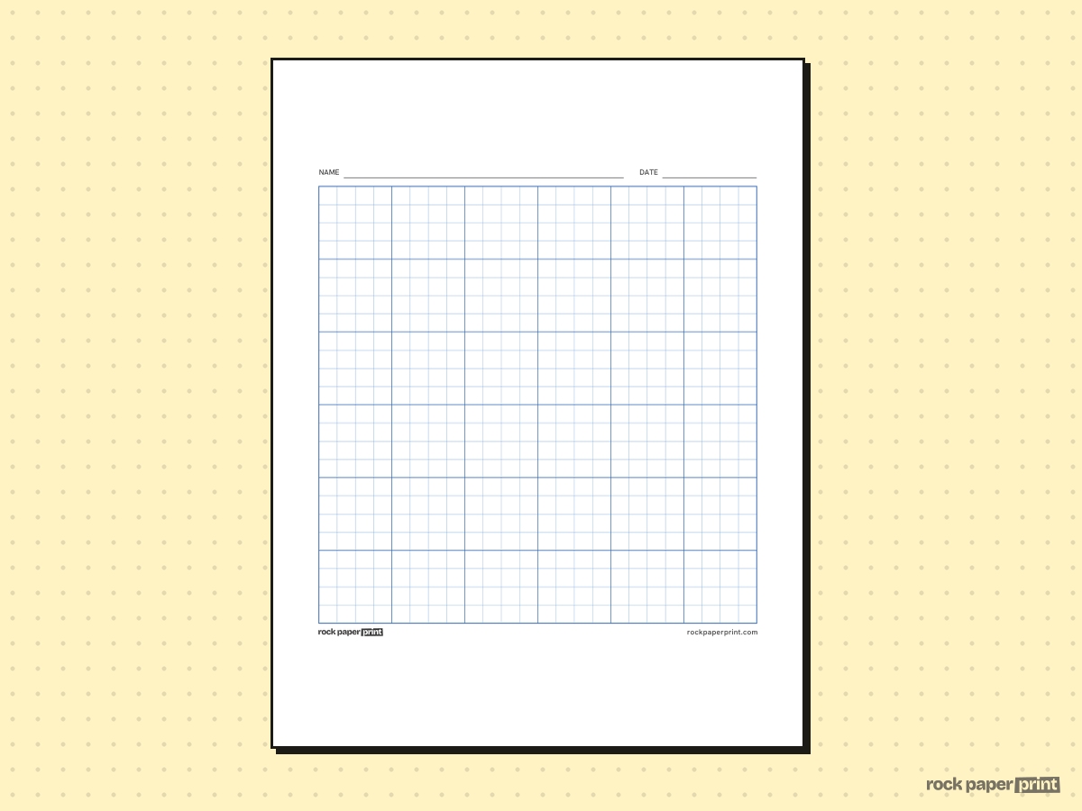 24x24 Grid, blue lines, printable PDF preview