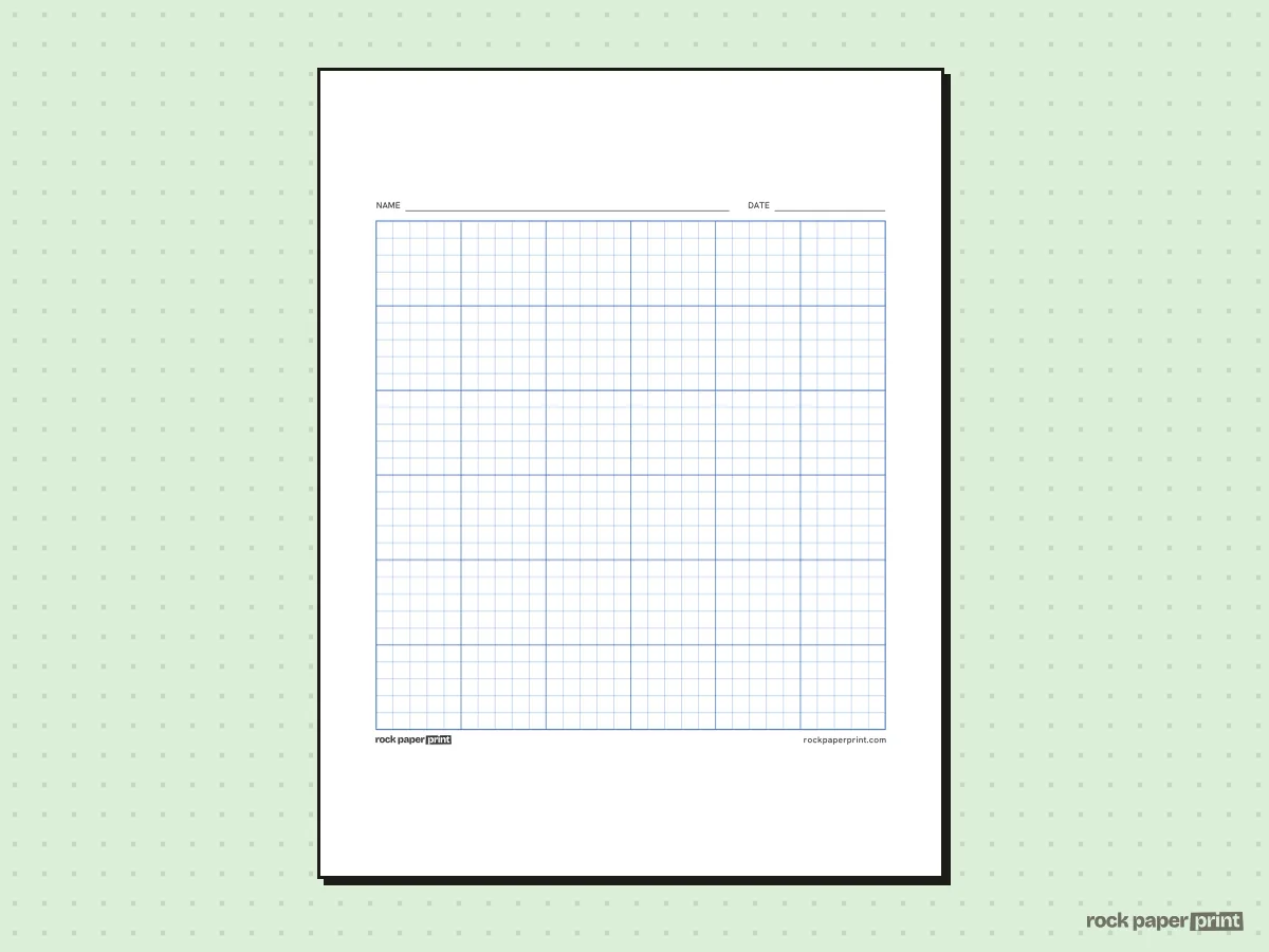 30x30 Grid, blue lines, printable PDF preview