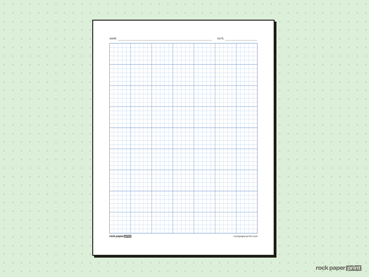 5 mm Graph Paper, blue lines, printable PDF preview