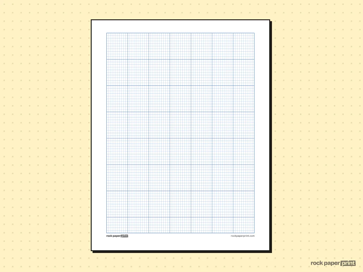 Bead Loom Graph Paper, blue lines, printable PDF preview