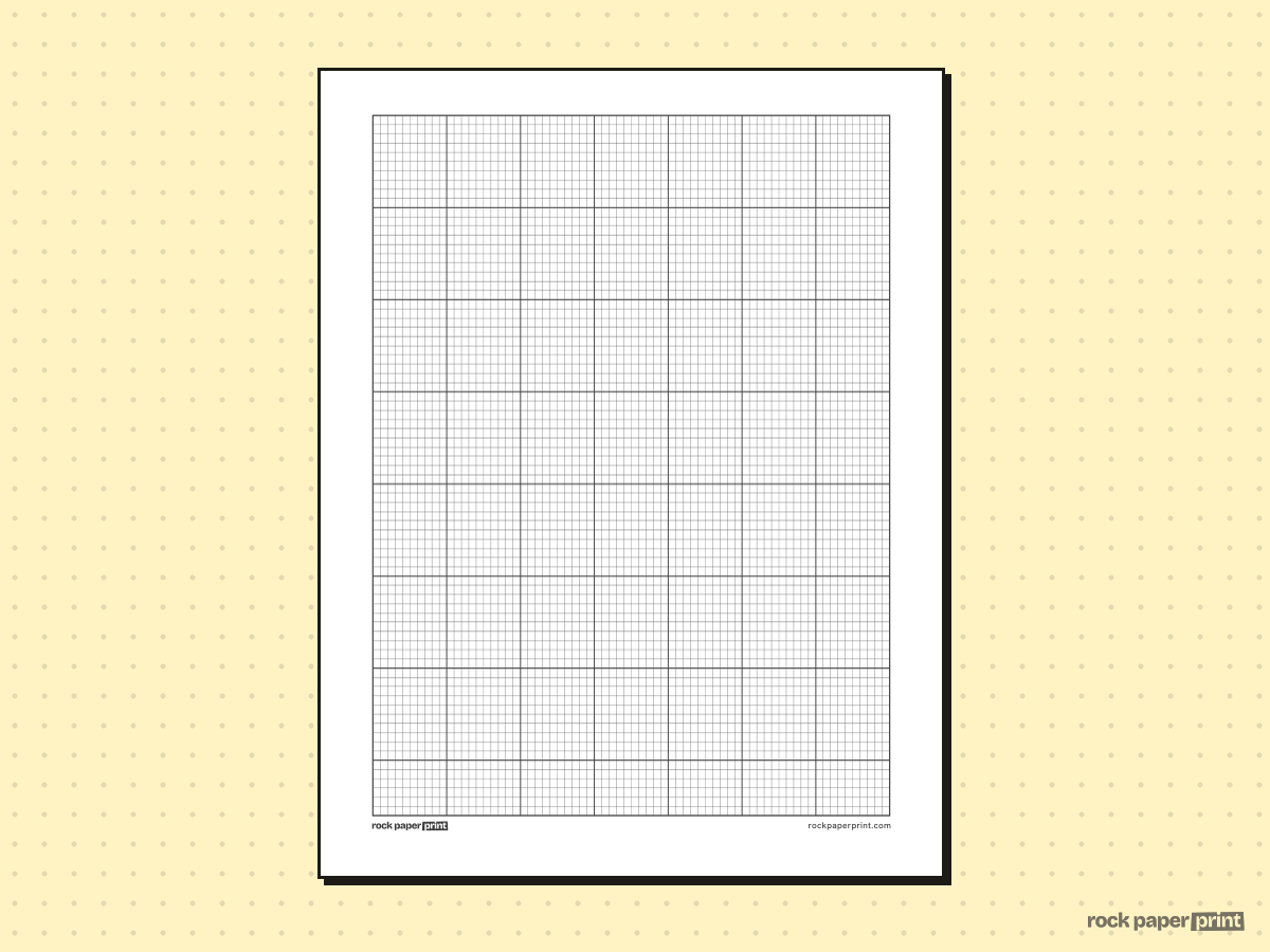 Bead Loom Graph Paper, black lines, printable PDF preview