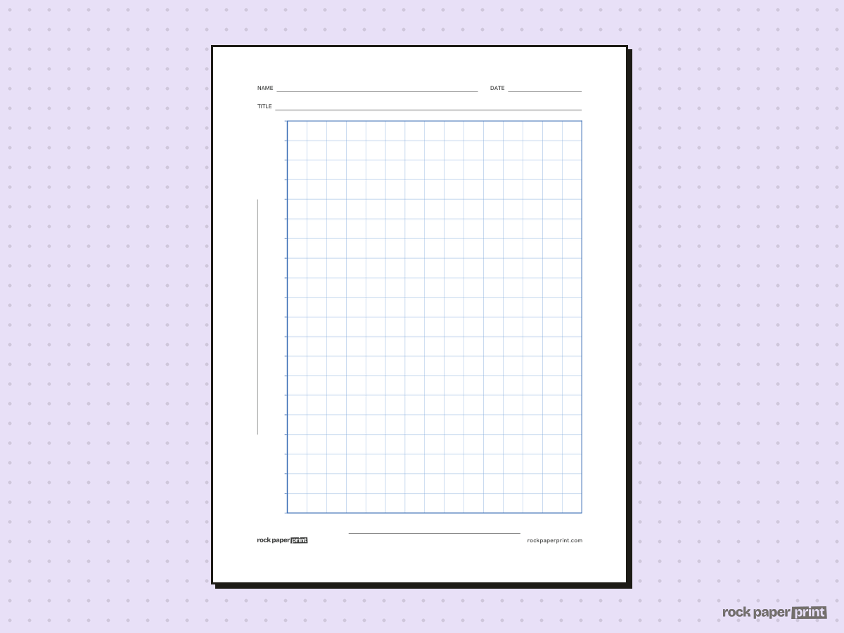 Blank Bar Graph Template, blue lines, printable PDF preview