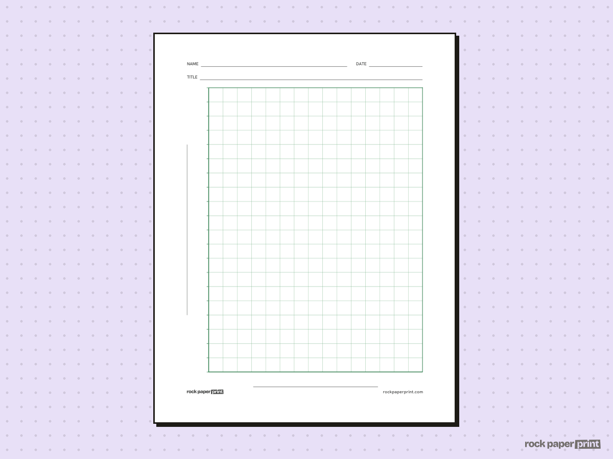 Blank Bar Graph Template, green lines, printable PDF preview