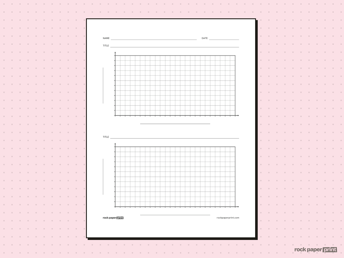 Blank Graph Template, black lines, printable PDF preview