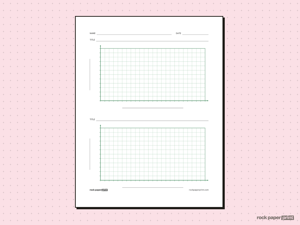 Blank Graph Template, green lines, printable PDF preview
