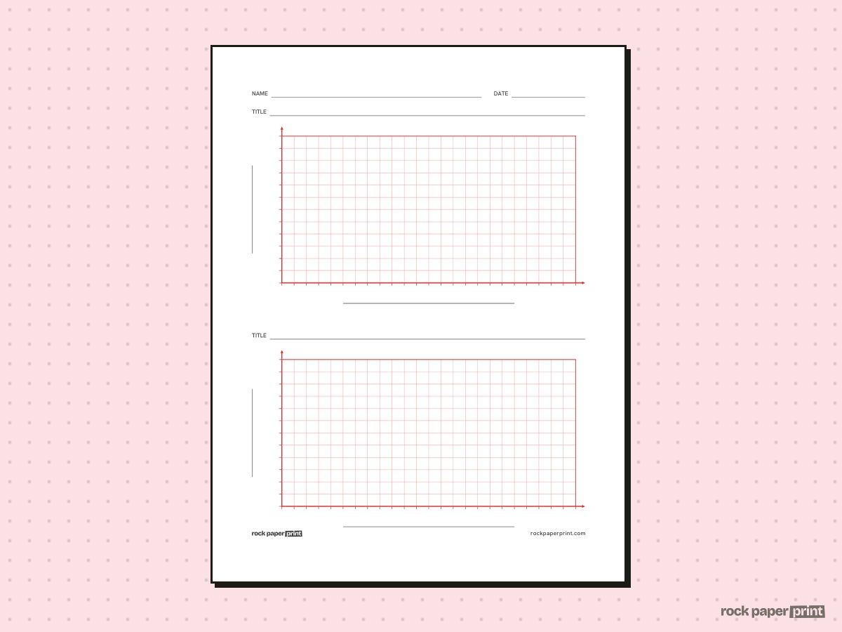 Blank Graph Template, red lines, printable PDF preview