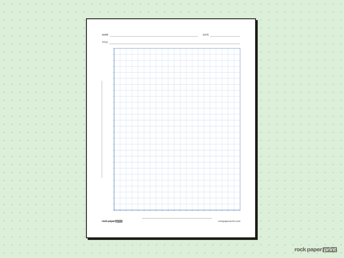 Blank Line Graph Template, blue lines, printable PDF preview