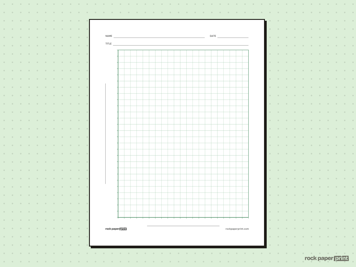 Blank Line Graph Template, green lines, printable PDF preview