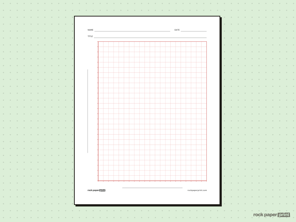 Blank Line Graph Template, red lines, printable PDF preview