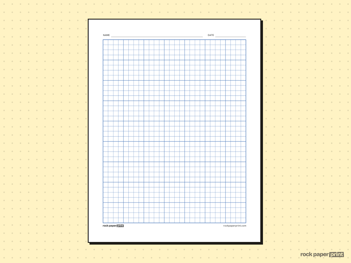 Bold Line Graph Paper, blue lines, printable PDF preview