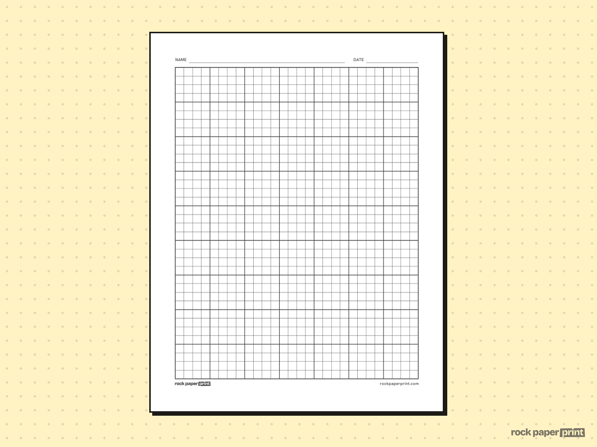 Bold Line Graph Paper, black lines, printable PDF preview