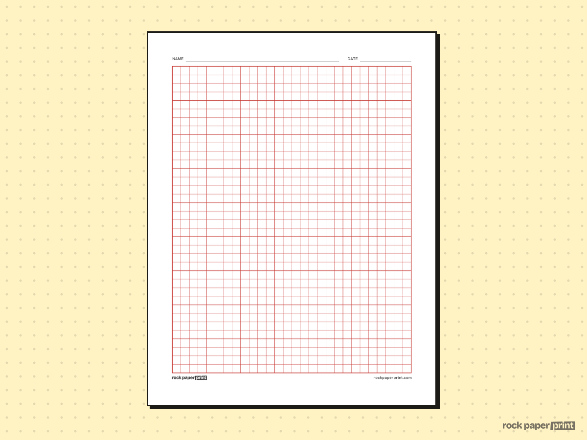 Bold Line Graph Paper, red lines, printable PDF preview