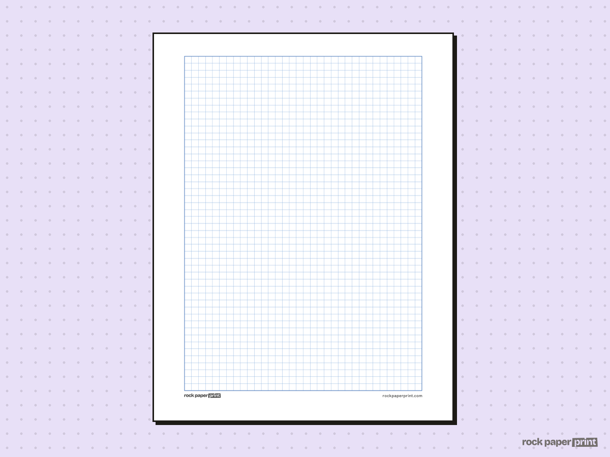 Bullet Journal Grid Paper, blue lines, printable PDF preview
