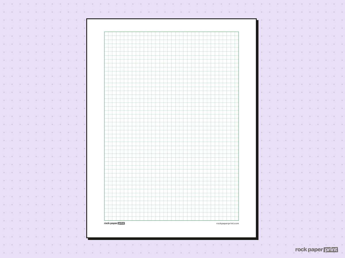 Bullet Journal Grid Paper, green lines, printable PDF preview