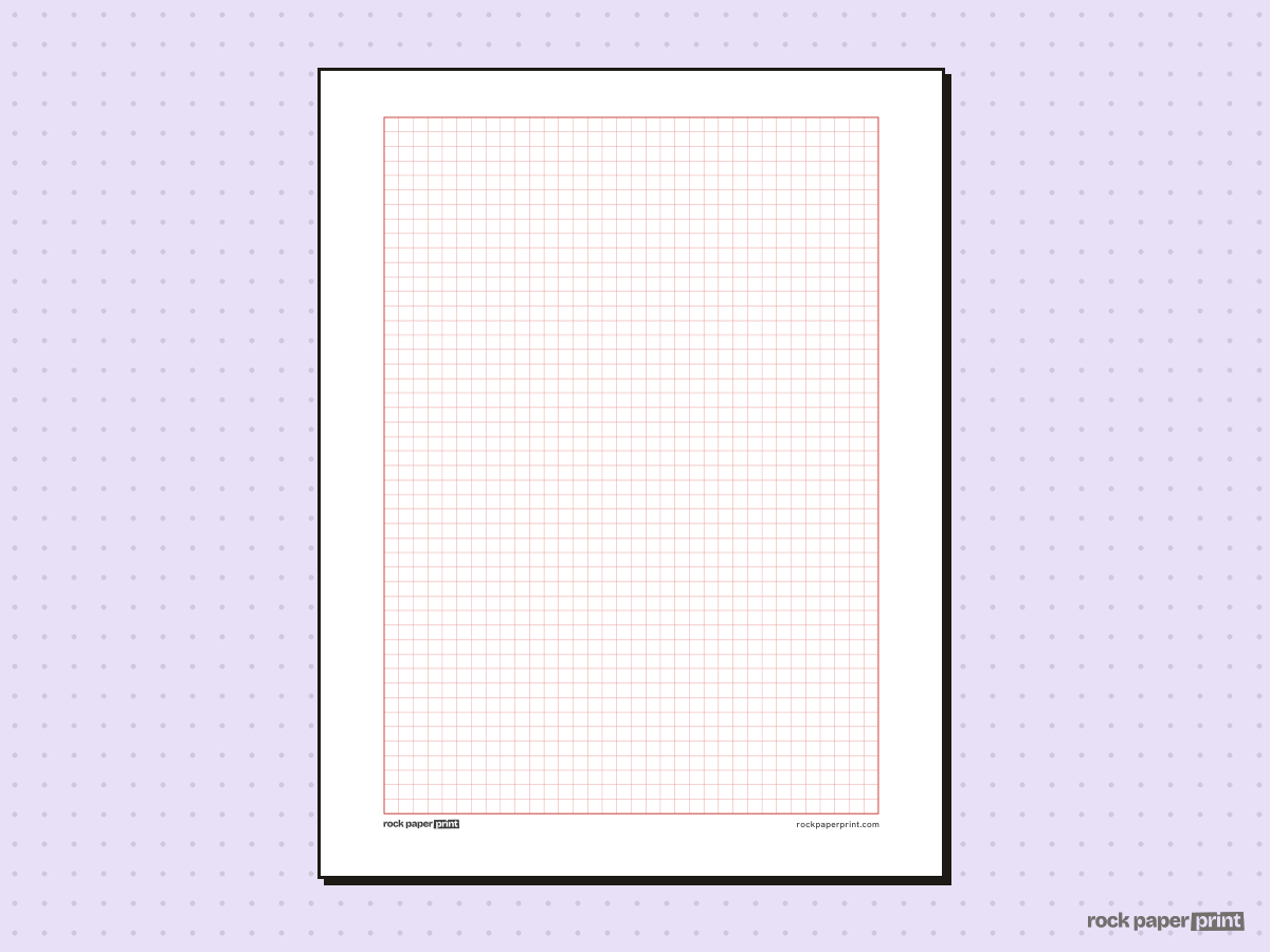 Bullet Journal Grid Paper, red lines, printable PDF preview