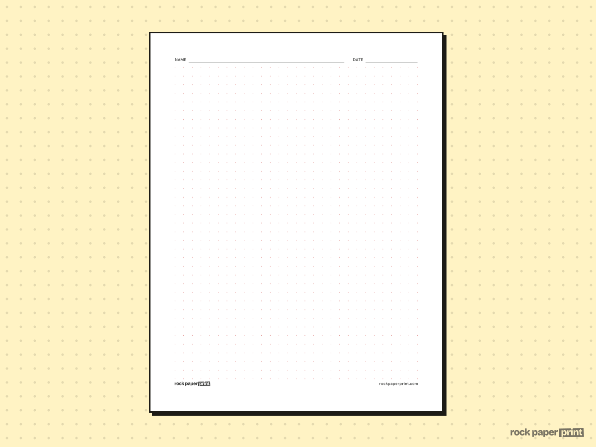 Dot Grid Paper, red lines, printable PDF preview