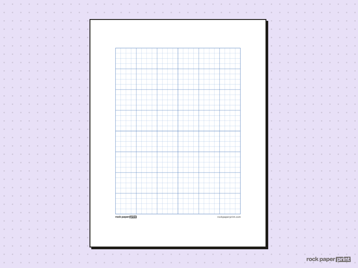 Embroidery Grid, blue lines, printable PDF preview