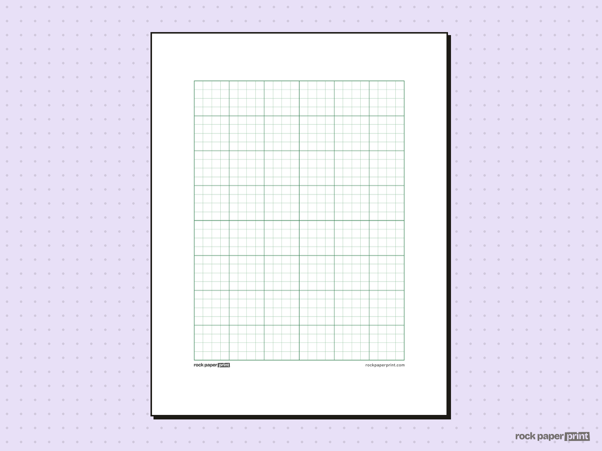 Embroidery Grid, green lines, printable PDF preview