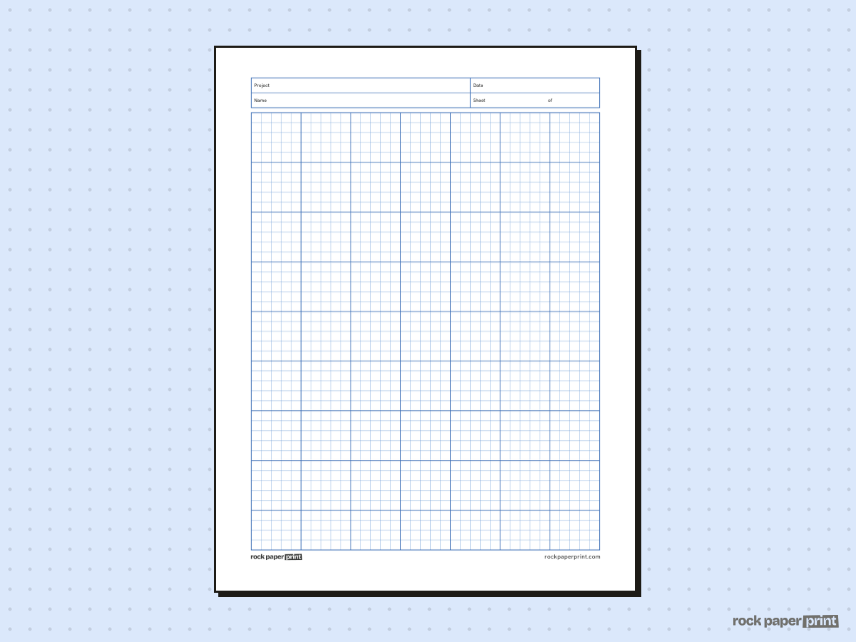 Engineering Paper, blue lines, printable PDF preview