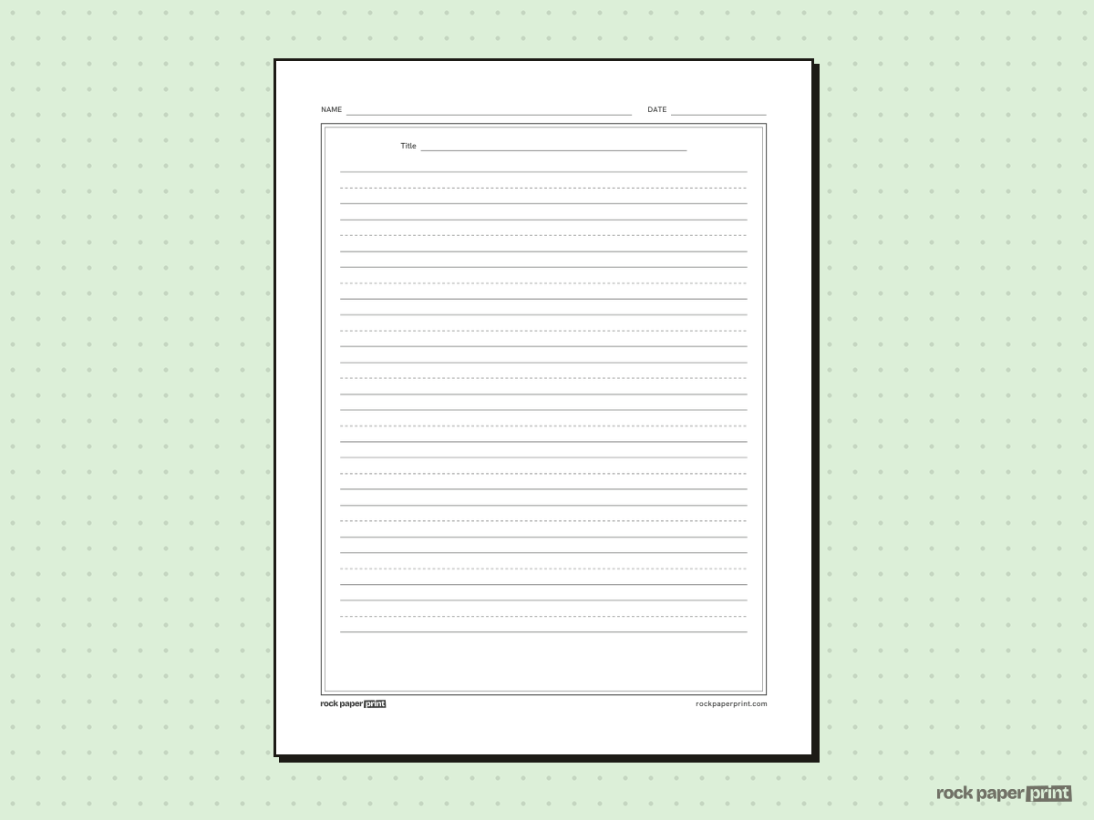 Final Draft Writing Paper, black lines, printable PDF preview