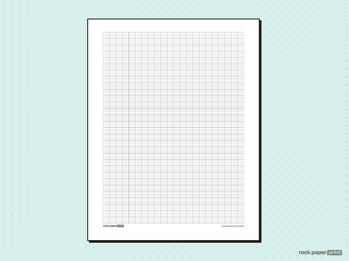 French Ruled Paper (Seyes), black lines, printable PDF preview