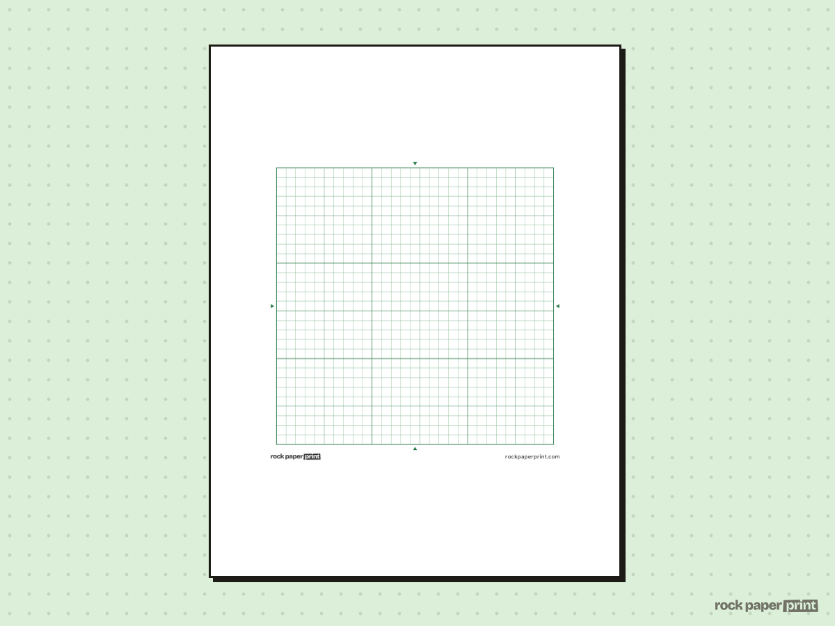 Fuse Bead Pattern Grid, green lines, printable PDF preview