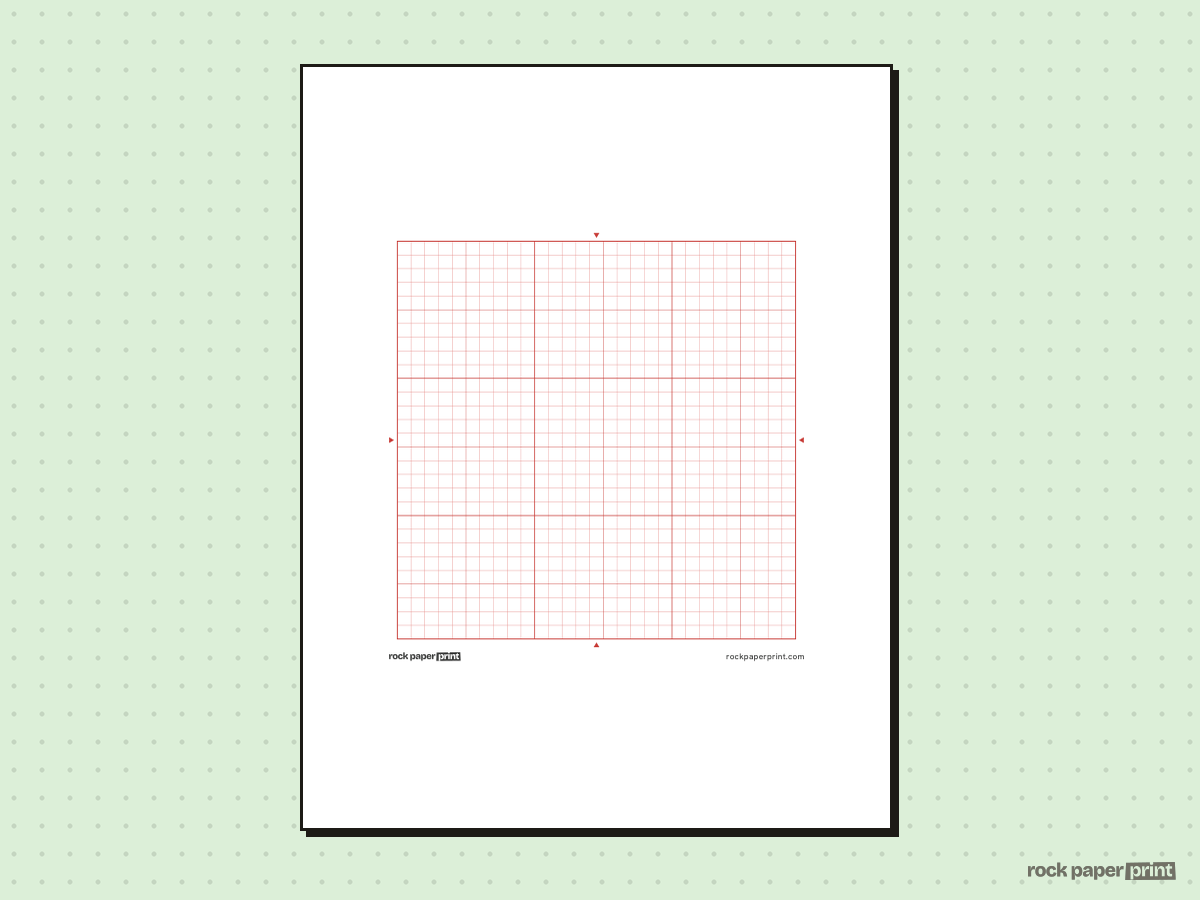 Fuse Bead Pattern Grid, red lines, printable PDF preview