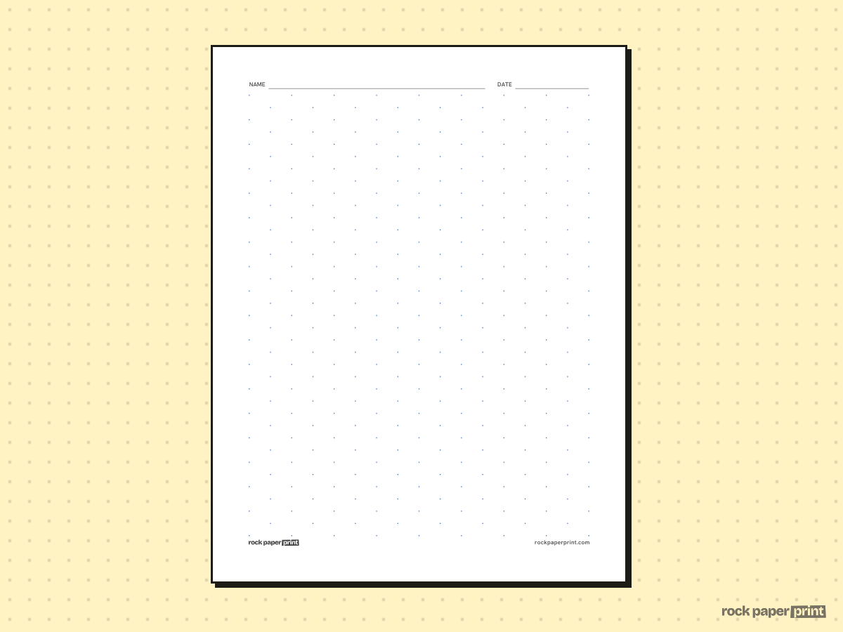 Isometric Dot Paper, blue lines, printable PDF preview