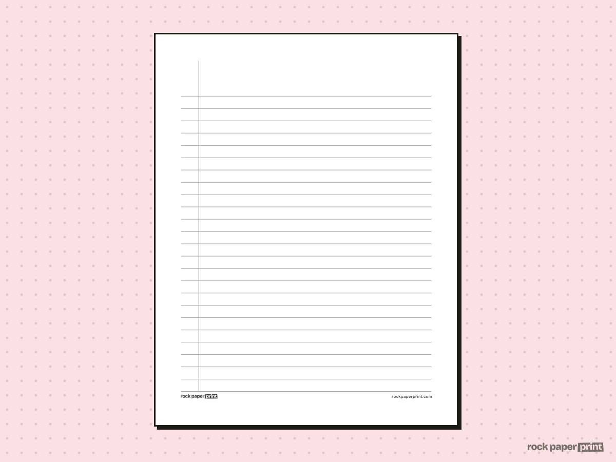 Legal Pad Paper (Law Ruled), black lines, printable PDF preview