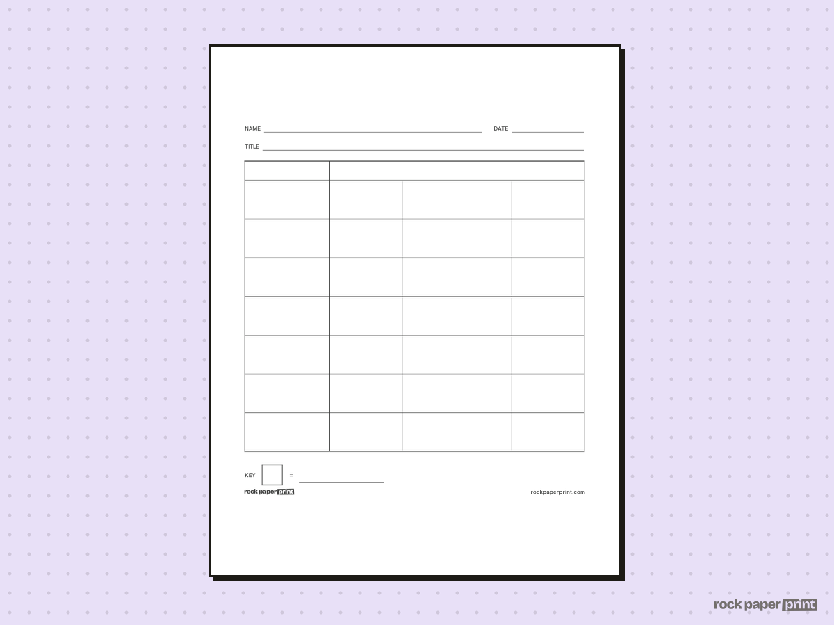 Pictograph Template, black lines, printable PDF preview