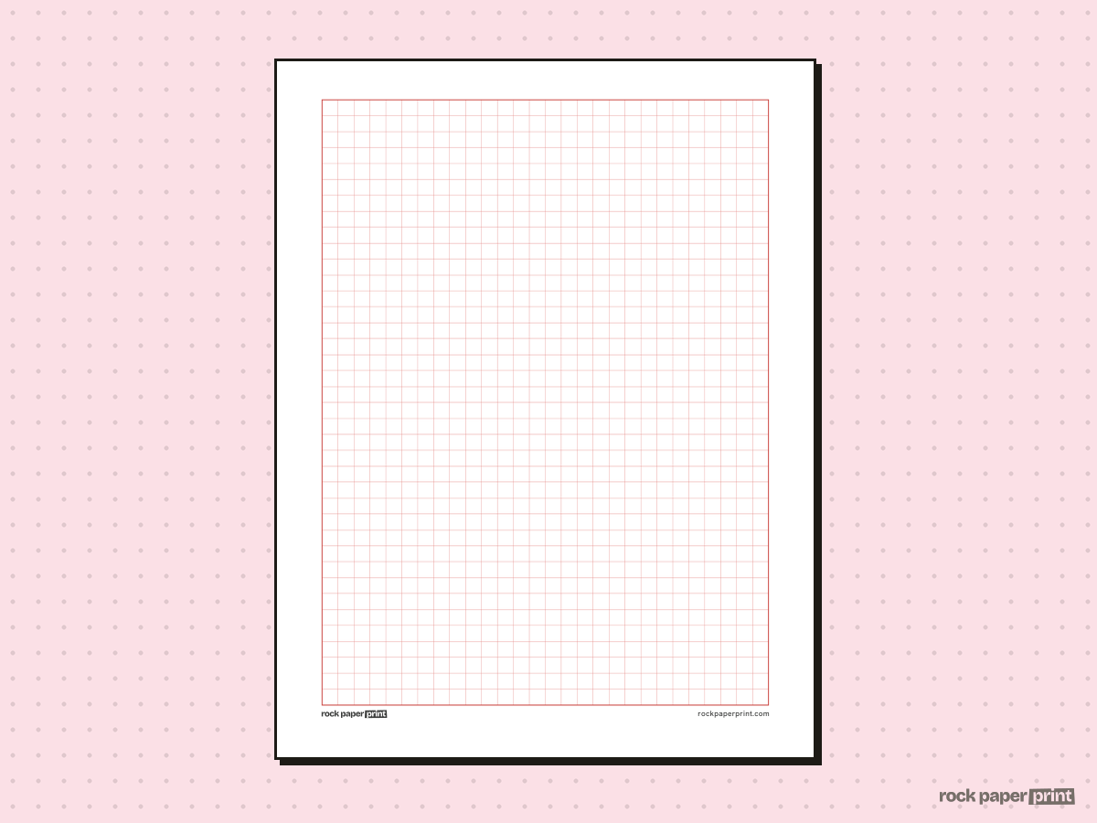Sashiko Pattern Grid, red lines, printable PDF preview