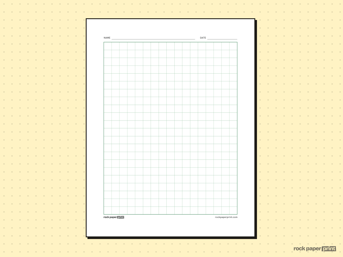STAAR Grid Paper, green lines, printable PDF preview