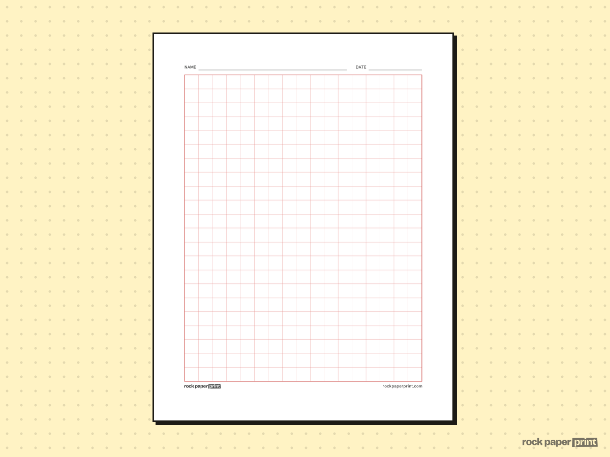 STAAR Grid Paper, red lines, printable PDF preview