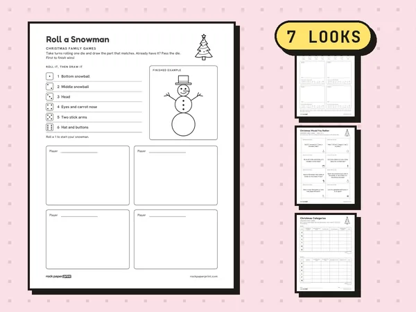 Free Printable Games for Family & Class PDF Download