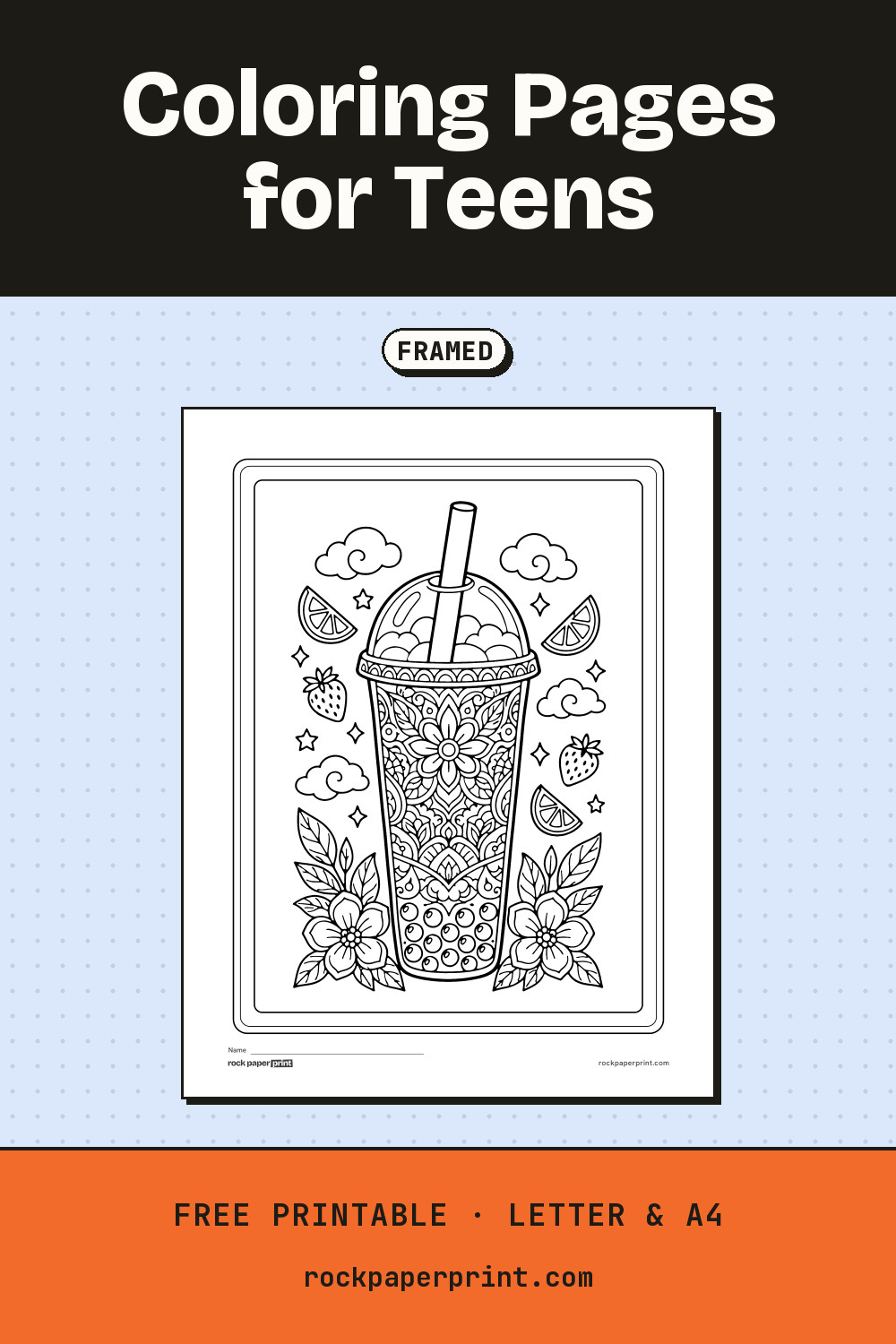 Free Printable Coloring Pages for Teens PDF Download
