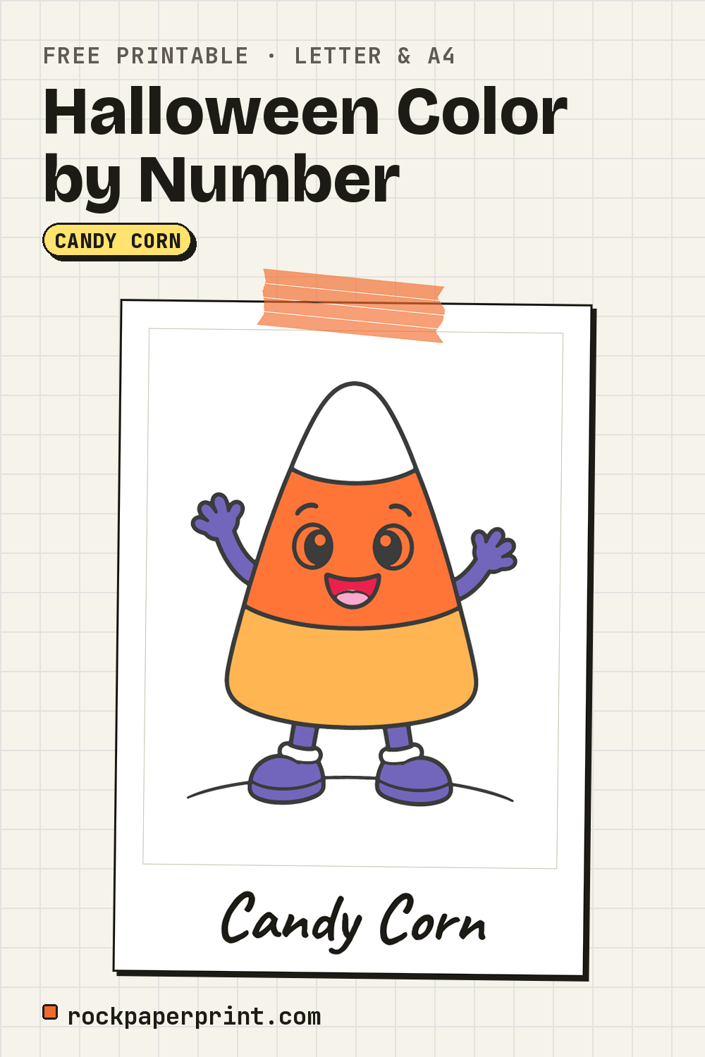 Free Printable Halloween Color by Number Pages Download