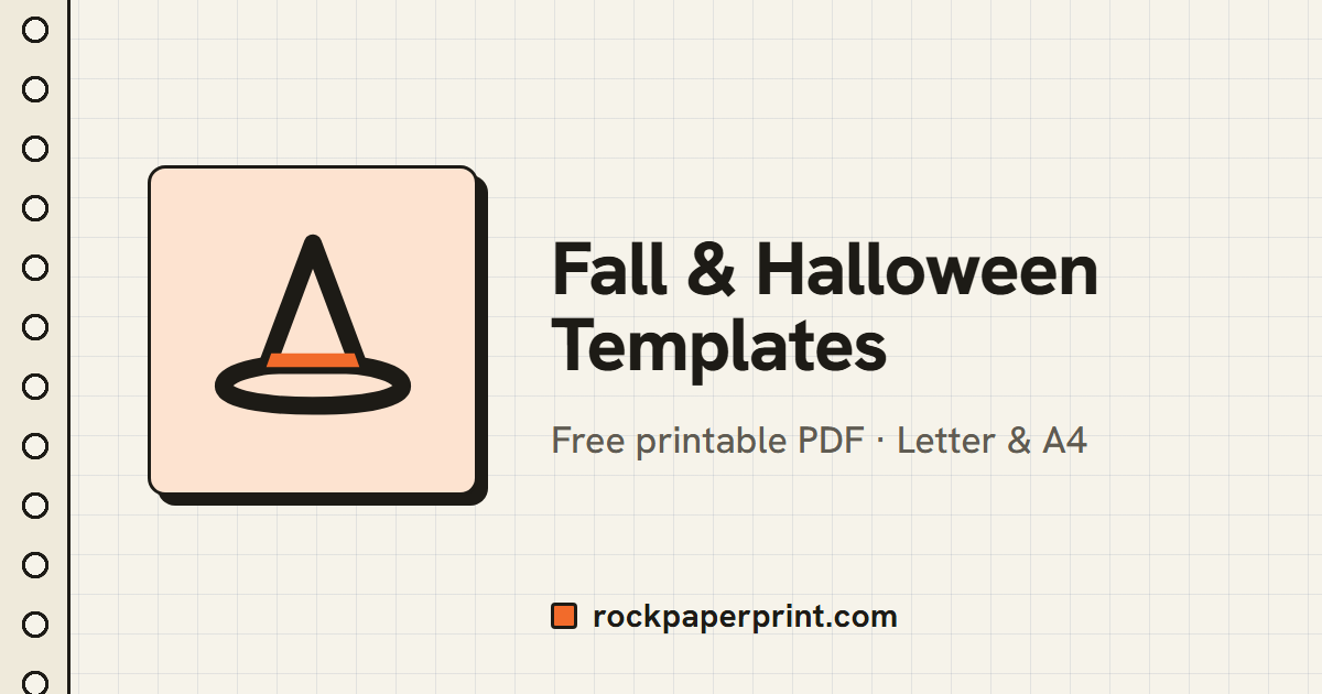 Free Printable Halloween Templates: Fall Shapes PDF Download